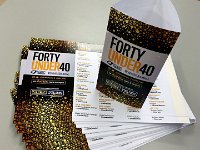 40a  Table tent cards cand be made in many sizes and formations.  This one is a tri-panel standing tent.